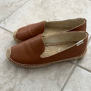 Soludos Leather Platform Smoking Slipper